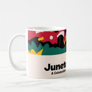 Caneca De Café Abstrato de Junta Celebração da Liberdade Design