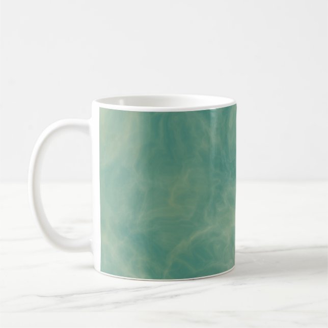 Caneca De Café abstrato de mármore verde (Esquerda)