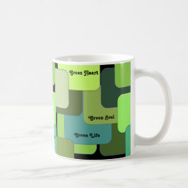 Caneca De Café Abstrato de Motivação Ambiental