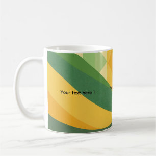 Caneca De Café Abstrato de onda verde personalizável