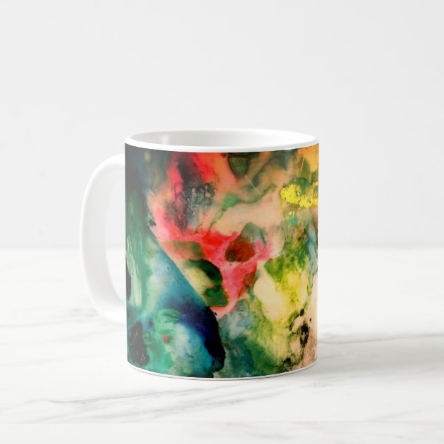 Caneca De Café Abstrato de paleta (Frente Esquerda)
