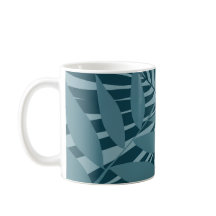 abstrato de palma e folha tropical em cinza azul