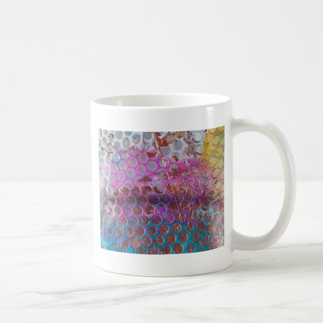 Caneca De Café Abstrato de ponto colorido (Direita)