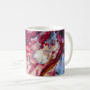 Caneca De Café Abstrato de Red Agate Crystal Geode