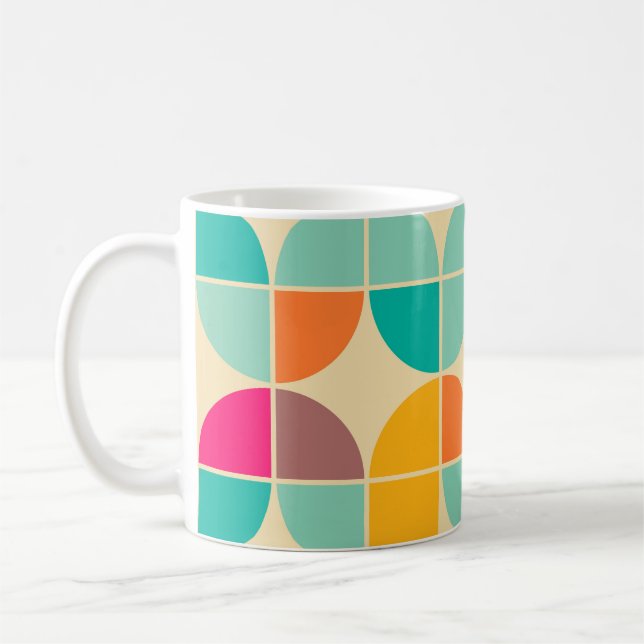 Caneca De Café Abstrato de retrô: Design sem costura do Eterno. (Esquerda)