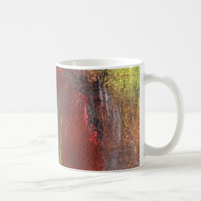 Caneca De Café Abstrato de textura arco-íris (Direita)