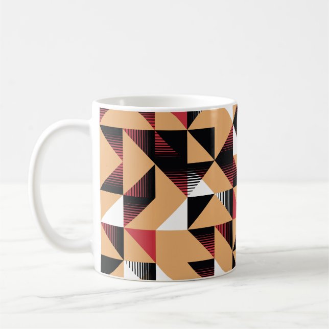 Caneca De Café Abstrato de Triângulo, Beleza Elegante. (Esquerda)