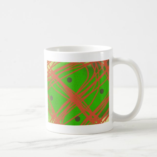 Caneca De Café abstrato de verde (Direita)