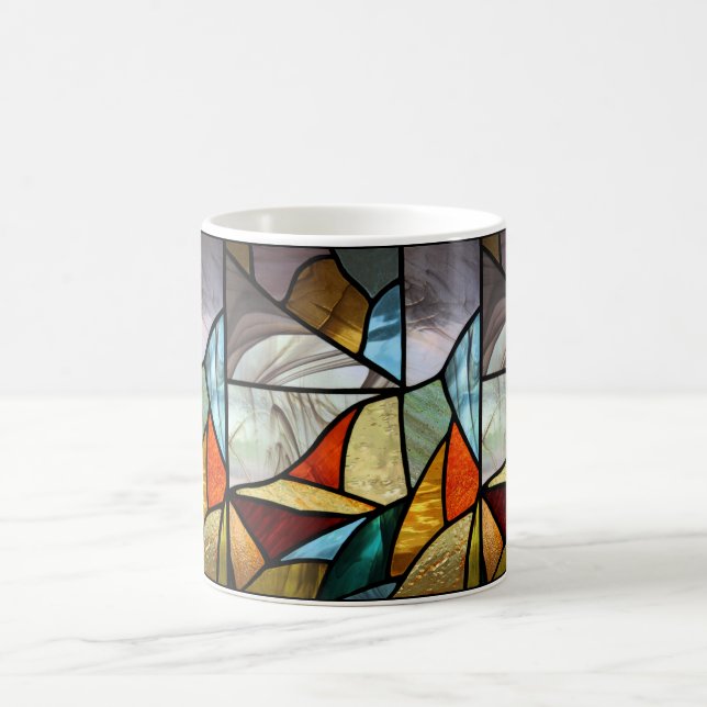 Caneca De Café Abstrato de Vidro com Vidro Multicolor (Centro)