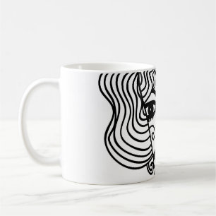Caneca De Café Abstrato decorativa. Ilustração Vintage-adol