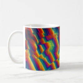 Caneca De Café Abstrato - Deformações coloridas em vidro