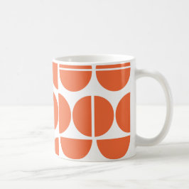 Caneca De Café abstrato do círculo laranja moderno do século médi