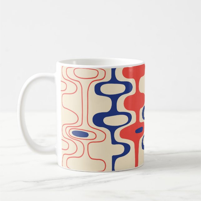 Caneca De Café abstrato do século médio: design sem costura moder (Esquerda)