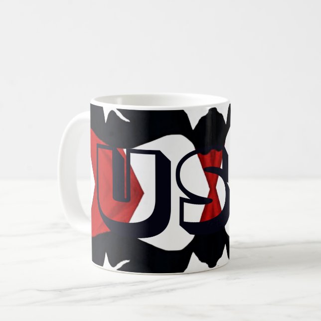 Caneca De Café ABSTRATO dos EUA (Frente Esquerda)