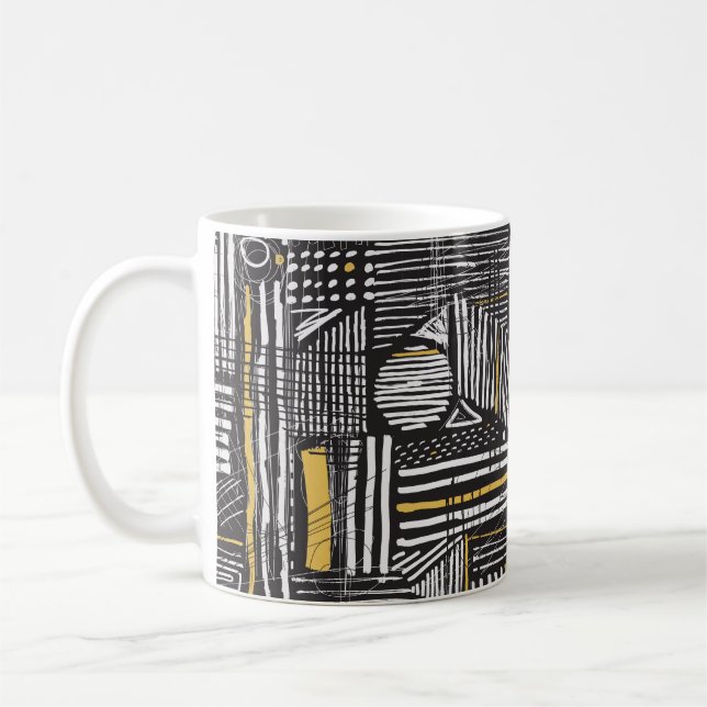Caneca De Café Abstrato e design de padrões criativos sem falhas  (Esquerda)