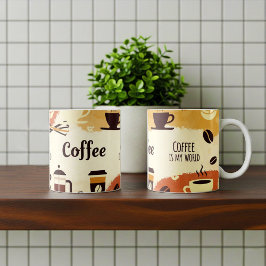 Caneca De Café Abstrato Earthy Café Design