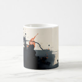 Caneca De Café Abstrato Escuro