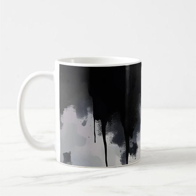 Caneca De Café Abstrato Escuro (Esquerda)