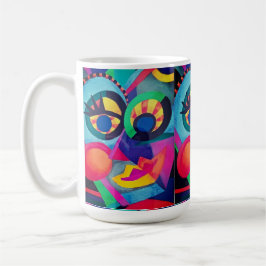 Caneca De Café Abstrato face nº 2