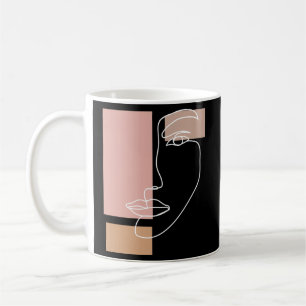 Caneca De Café Abstrato face superior estética de desenho
