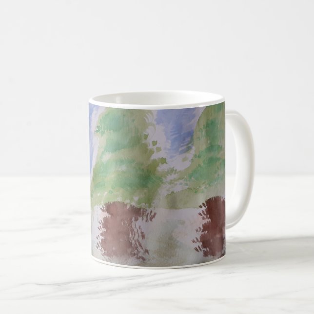 Caneca De Café Abstrato Fir Trees Mug (Frente Esquerda)