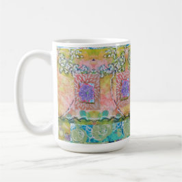 Caneca De Café Abstrato Floral