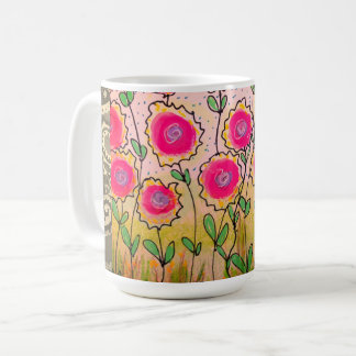 Caneca De Café Abstrato Floral 16