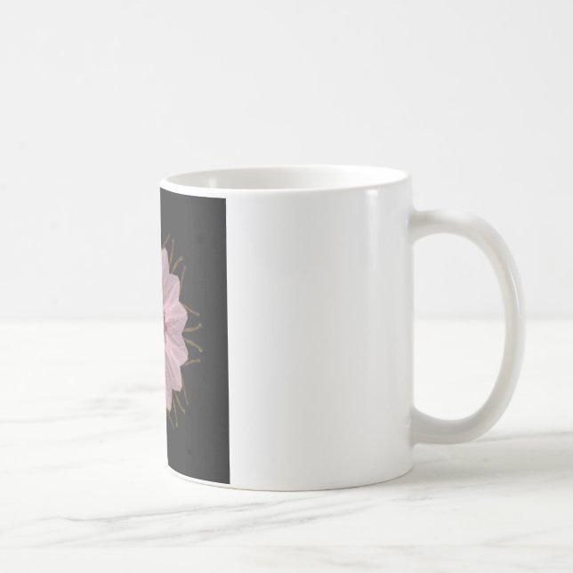 Caneca De Café Abstrato Floral Rosa (Direita)