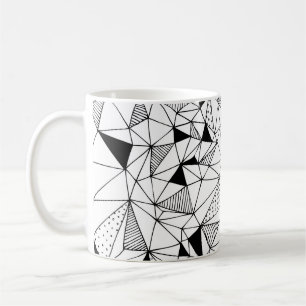 Caneca De Café Abstrato geométrica: Arte de Fundo Poligonal.