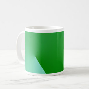 Caneca De Café Abstrato geométrica dos ângulos verdes