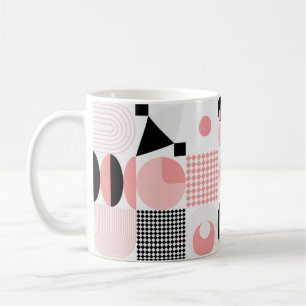 Caneca De Café Abstrato geométrico de vintage feito com