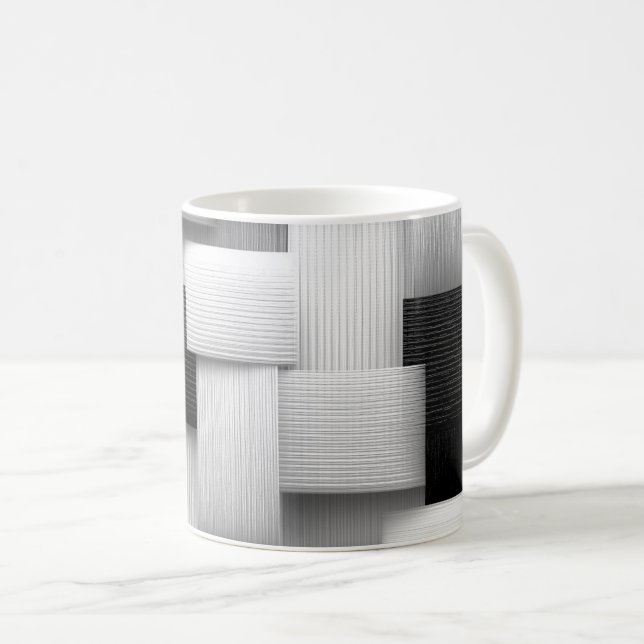 Caneca De Café Abstrato Geométrico Design (Frente Esquerda)