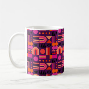 Caneca De Café Abstrato geométrico sem soldadura com formas de