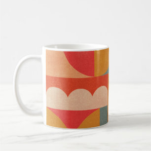 Caneca De Café Abstrato Geométrico: Textura de papel em folha
