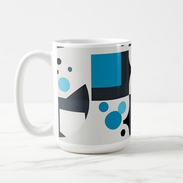 Caneca De Café Abstrato Geométrico Trabalho de arte (Esquerda)