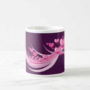 Caneca De Café Abstrato Hearts