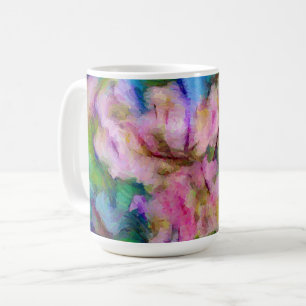 Caneca De Café Abstrato Impressionista Floral Flower Cup