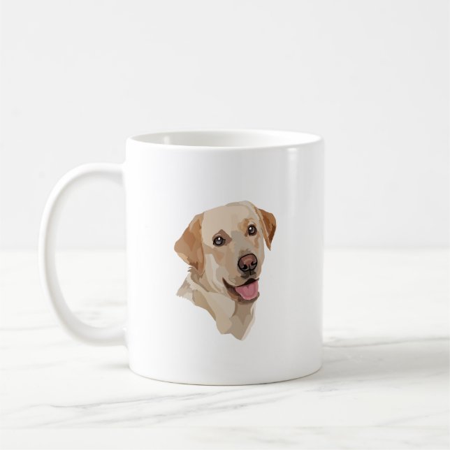 Caneca De Café Abstrato Labrador Art (Esquerda)