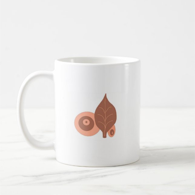 Caneca De Café Abstrato Leaf Design (Esquerda)
