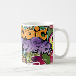 Caneca De Café Abstrato legal da arte da rua dos grafites