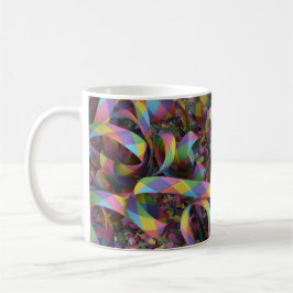 Caneca De Café Abstrato LGBT PRIDE de fita arco-íris