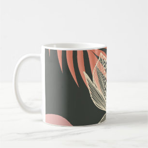 Caneca De Café Abstrato Line Art Flower Design - Elegante Mi