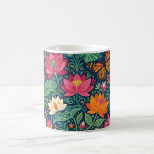 Caneca de Café Abstrato Lotus & Monarca