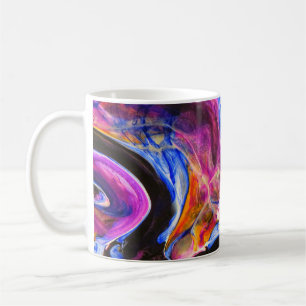 Caneca De Café Abstrato Marble Design bonito e colorido