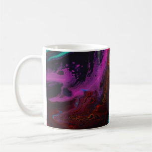 Caneca De Café Abstrato Marble Design bonito e colorido