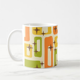 Caneca De Café Abstrato Moderno do Meio século Retroativo