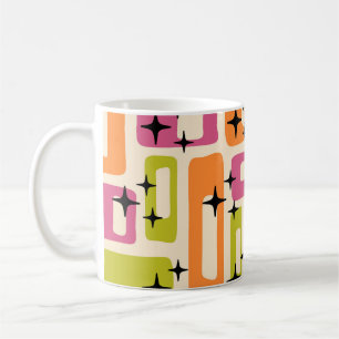 Caneca De Café Abstrato Moderno do Meio século Retroativo