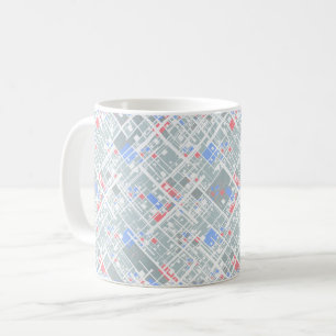Caneca De Café Abstrato moderno geométrico.