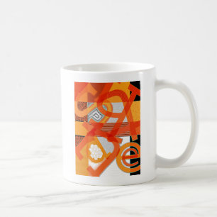Caneca De Café Abstrato moderno - Letra Art Mug por Heard_