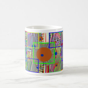 Caneca De Café Abstrato moderno:  País Digital, arte popular